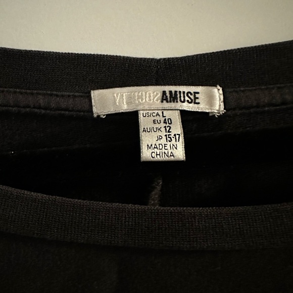 Amuse Society Crewneck Fringe Sweatshirt Size L - Picture 3 of 5